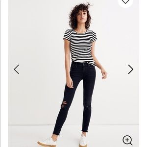 Madewell NWT Petite 9” Skinny Jeans in Black Sea